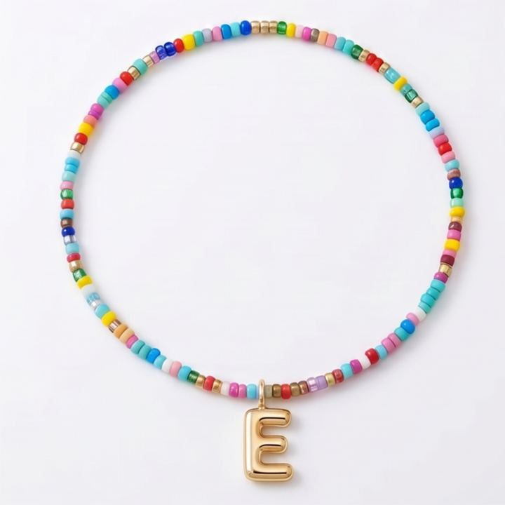 Liora™ Colorful Beaded Initial Necklace