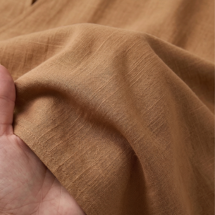 Solara™ – Linen Look Wrap Collar Romper
