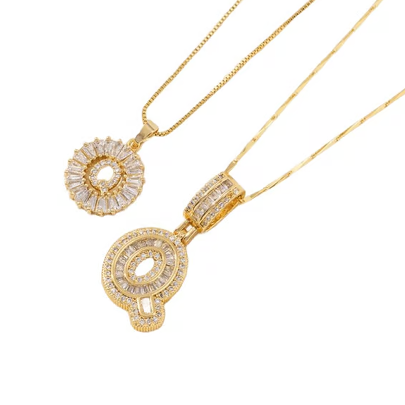 Luneria™ - Two-Piece Initial Pendant Necklace Set