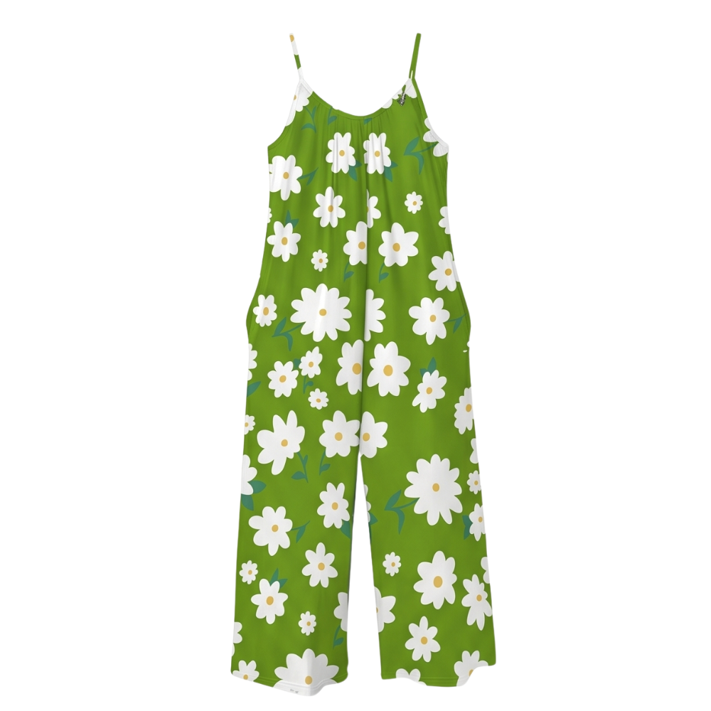 Sunara™ – Floral Wide-Leg Jumpsuit for Curves