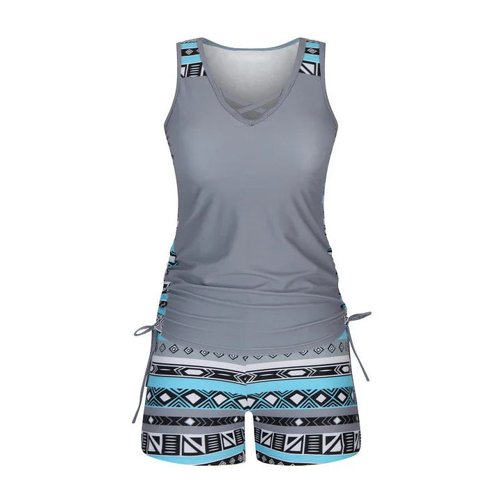 Marevia™ - Tankini Swimsuit Set with Adjustable Sides