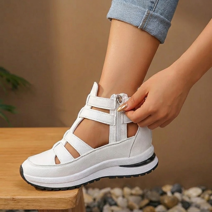 Veluna™ - Caged Wedge Sandals with Hidden Platform