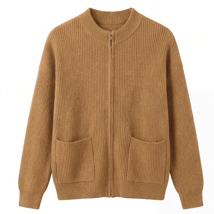 Covena™ – Soft Knit Zip Up Cardigan with Pockets