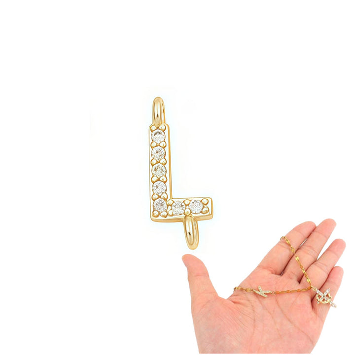 Aurela™ – Sparkling Initial Cross Necklace