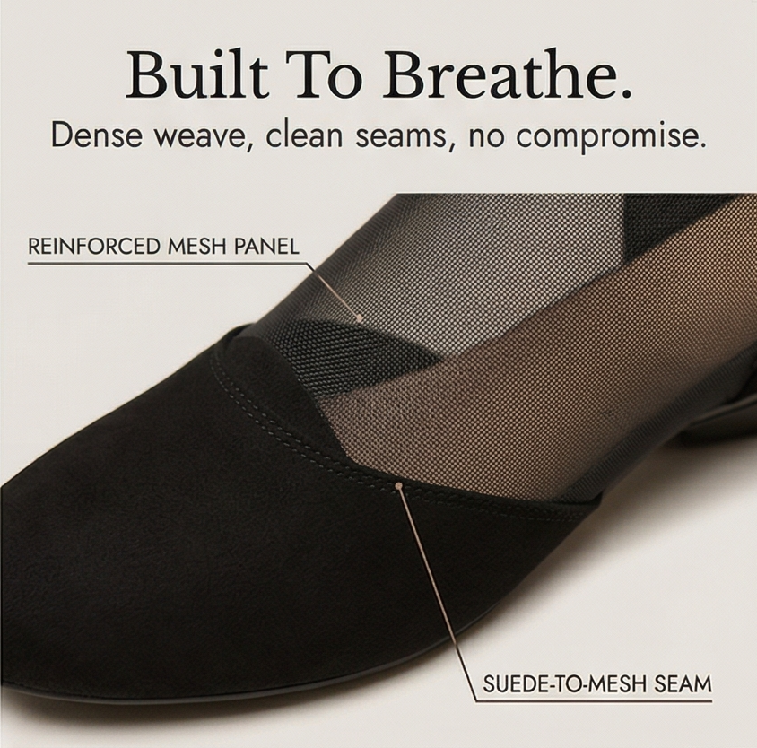 Veluna™ – Beaded Lace Mesh Wedge Shoes