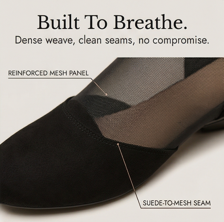 Veluna™ – Beaded Lace Mesh Wedge Shoes