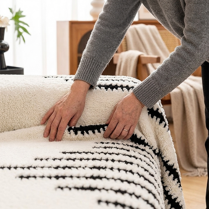 Velura™ – Non-Slip Plush Couch Cover