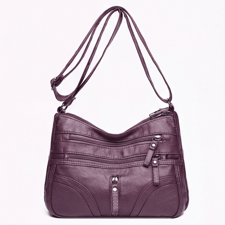 Caressa™ – Soft Leather Multi Pocket Crossbody Bag