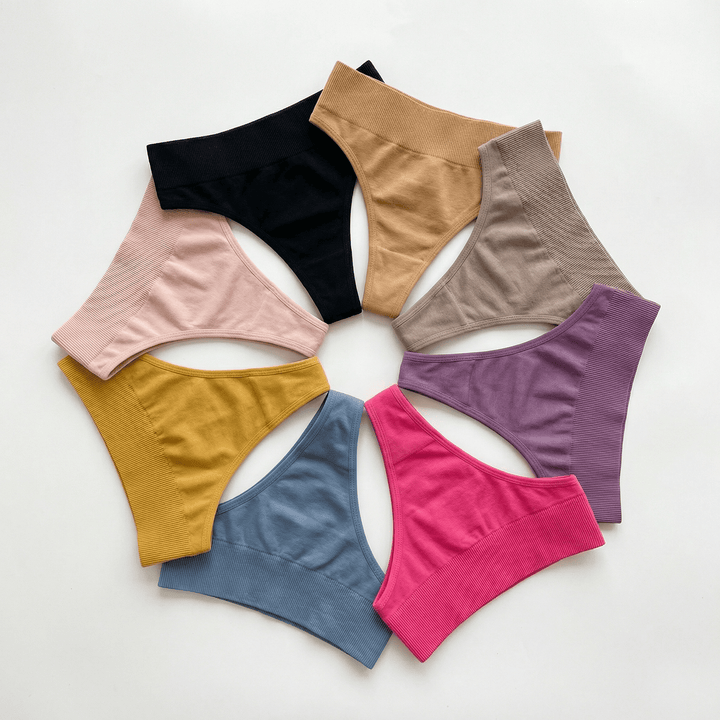 Veluna™ – Seamless Cotton Sport Thong (8 Pack)