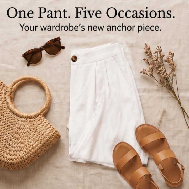 Lunavia™ – High-Waist Wide-Leg Drape Trousers