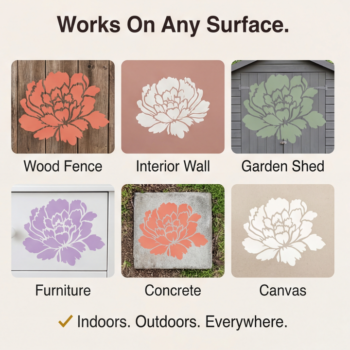 Florenza™ Large Reusable Flower Stencils (Set of 6)