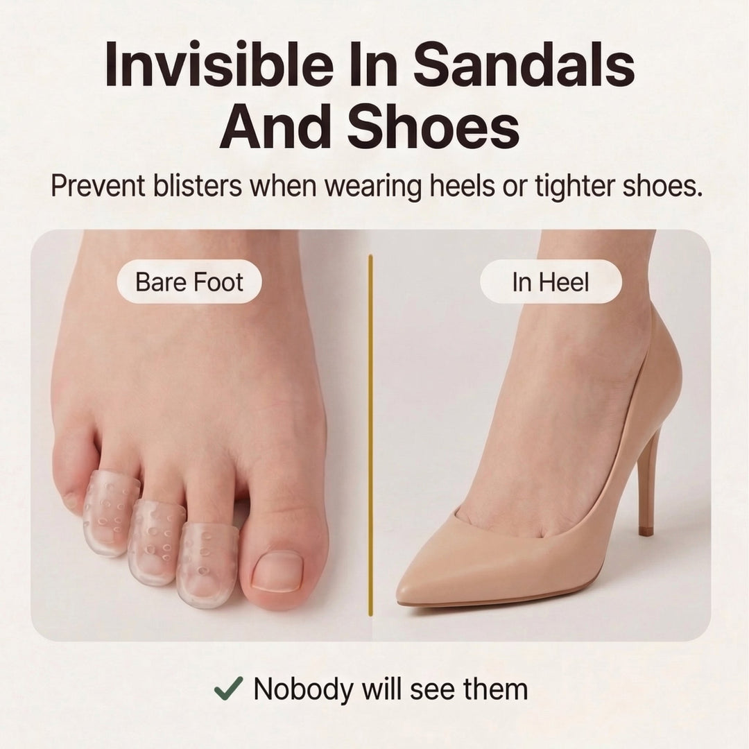 Feeluxe™ – Breathable Silicone Toe Caps for All Day Comfort (10 pieces)