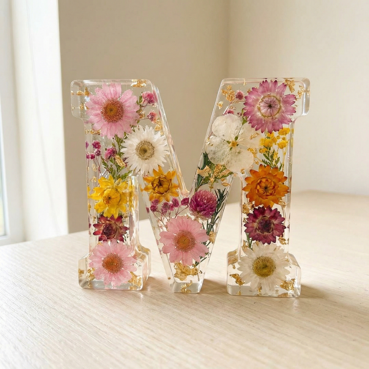 Florenza™ – Personalized Floral Resin Letter Light