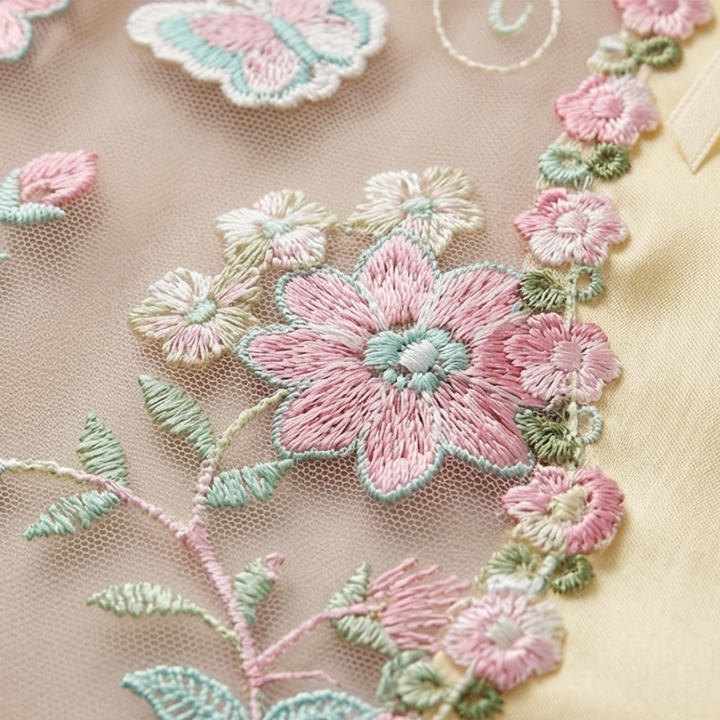 Floressa™ – Embroidered Satin Nightdress