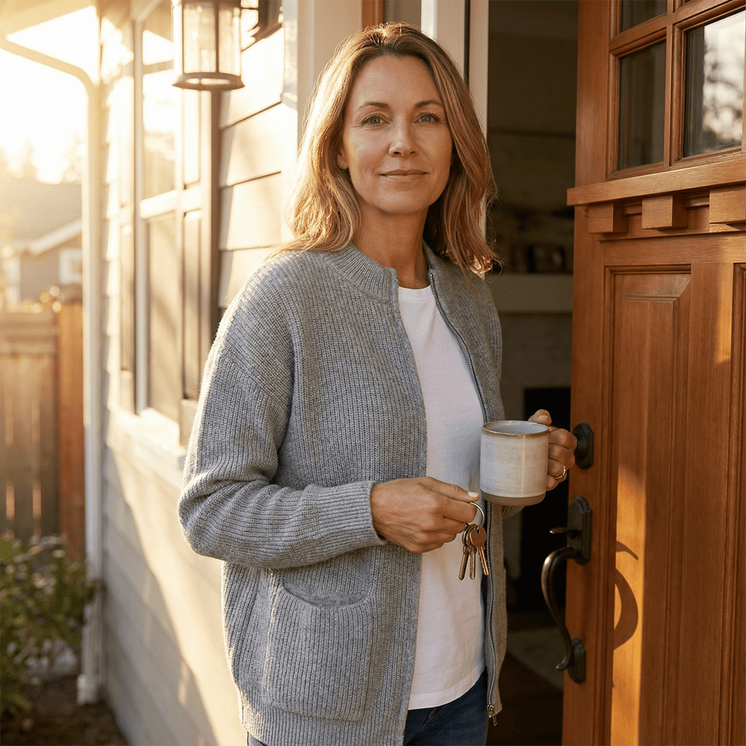 Covena™ – Soft Knit Zip Up Cardigan with Pockets