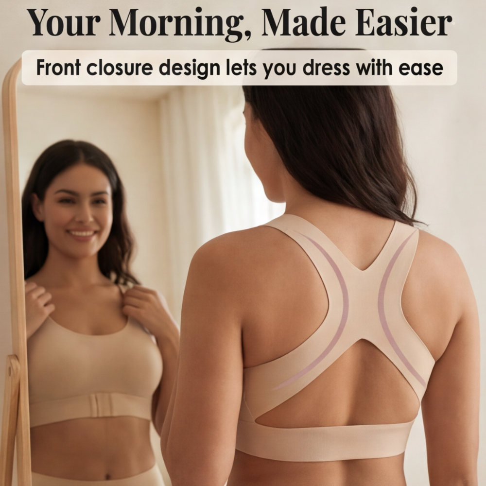 PosturaBella™ - Cross-Back Wireless Support Bra
