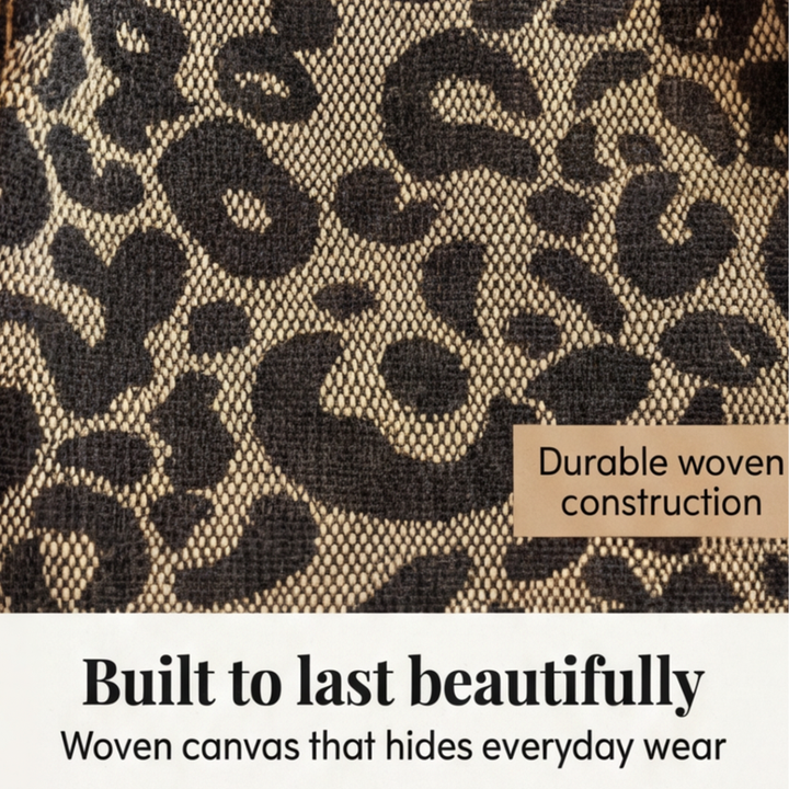 Lynxe™ – Leopard Print Tote with Chain Detail