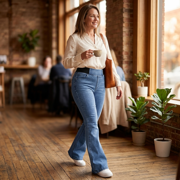 Curvela™ – High Waist Stretch Flare Jeans