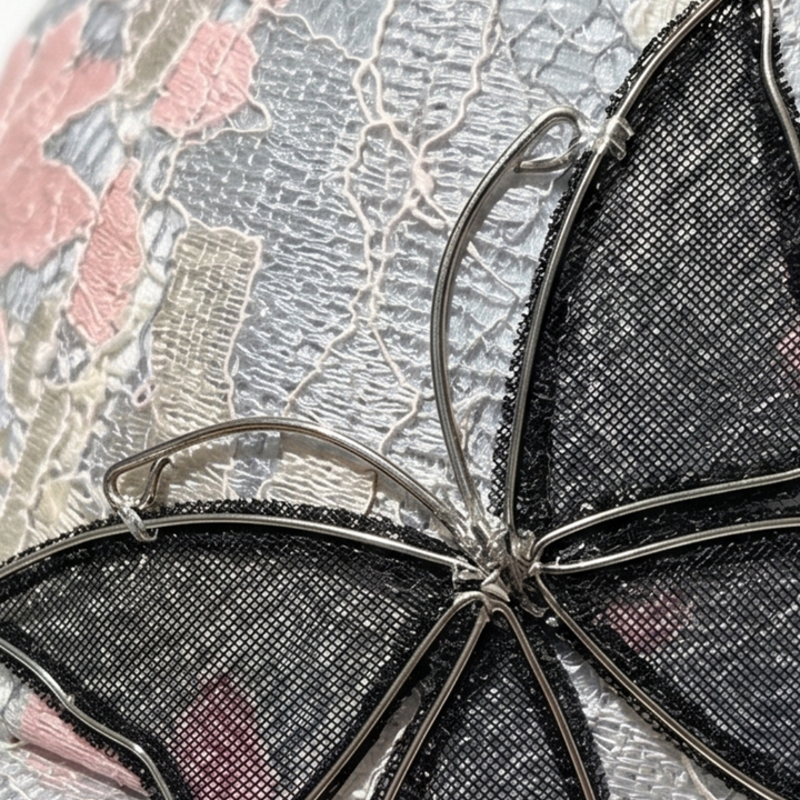 Veluna™ – Rhinestone Butterfly Lace Baseball Cap