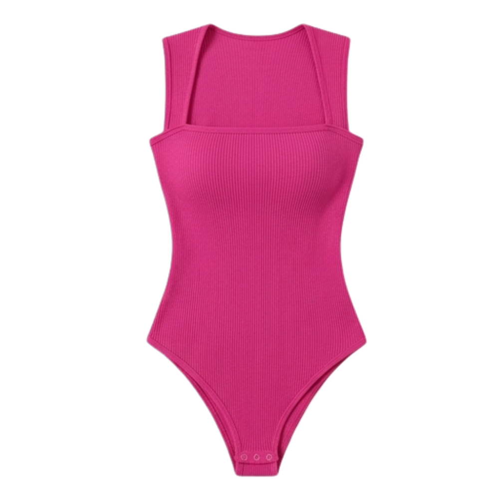 Snatella™  Snatched Square Neck Bodysuit for Everyday Layering