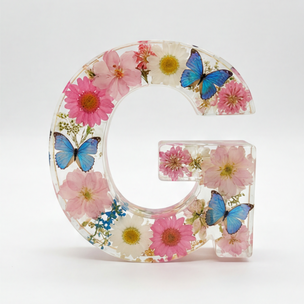 Florenza™ – Personalized Floral Resin Letter Light