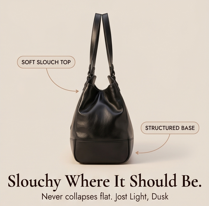 Noirvere™ — Slouchy Vegan Leather City Tote
