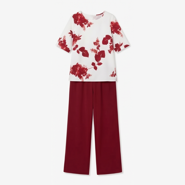 Avery™ Floral Top & Wide-Leg Pants Set