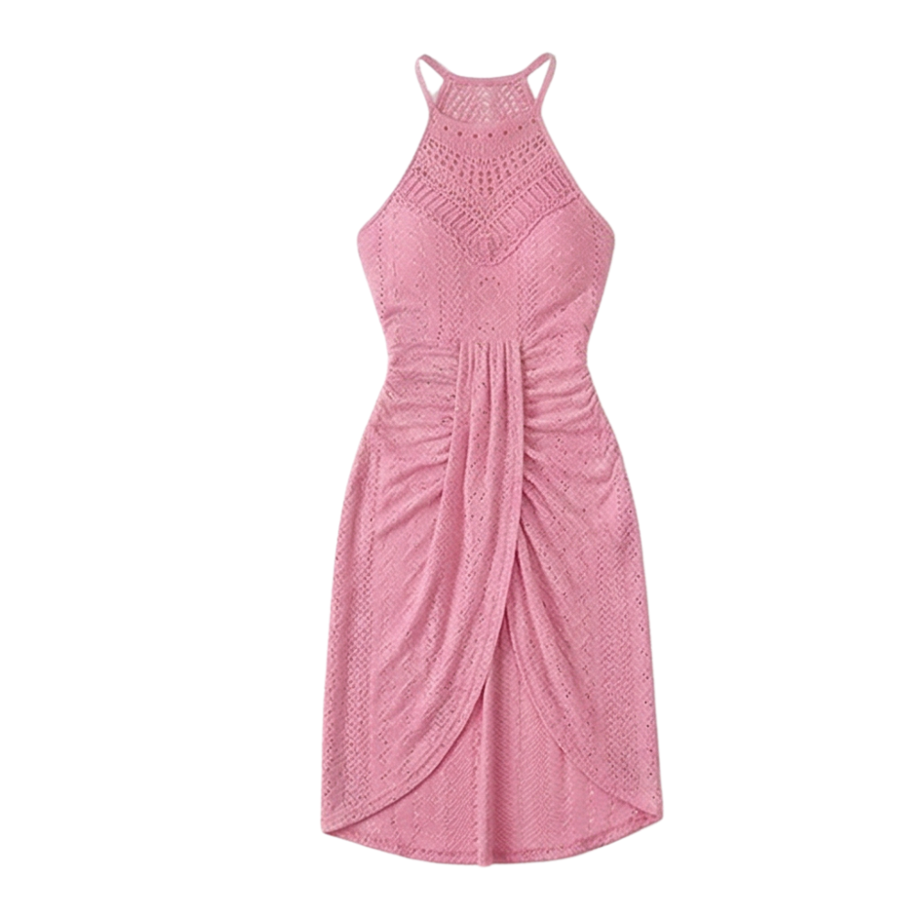 Vivara™ – Lace Halterneck Maxi Dress