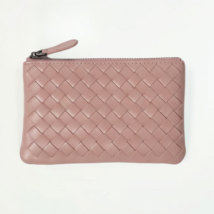 Veloura™ – Handwoven Lambskin Card Wallet