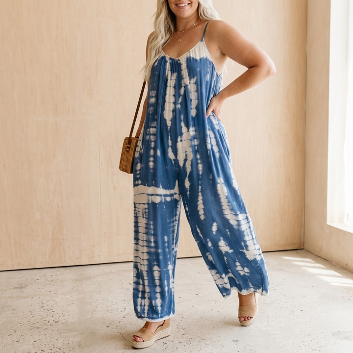 Sevella™ – Wide-Leg Tie-Dye Jumpsuit