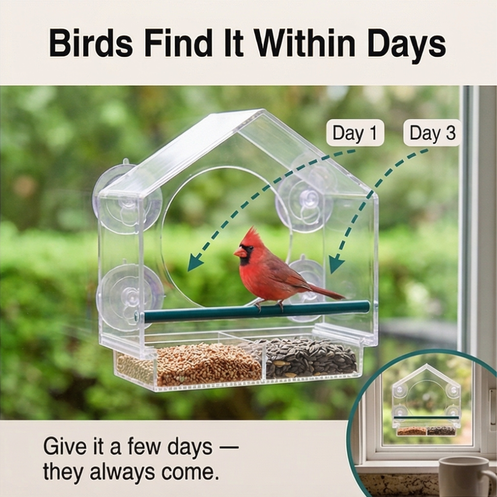 Birdvue™ – Crystal Clear Window Bird Feeder