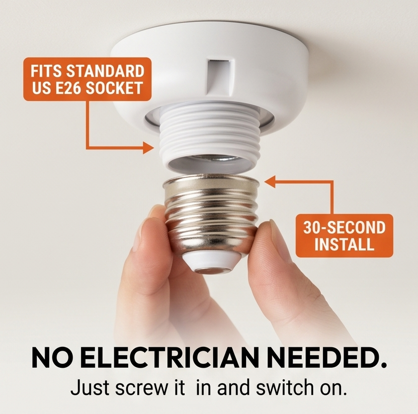 Breezo™ – Screw-In Ceiling Fan with LED Light