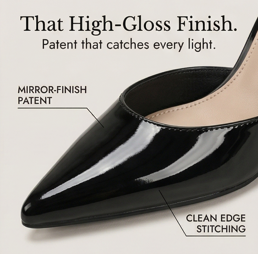 Amelise™ – Patent Pointed Toe Stiletto Heels