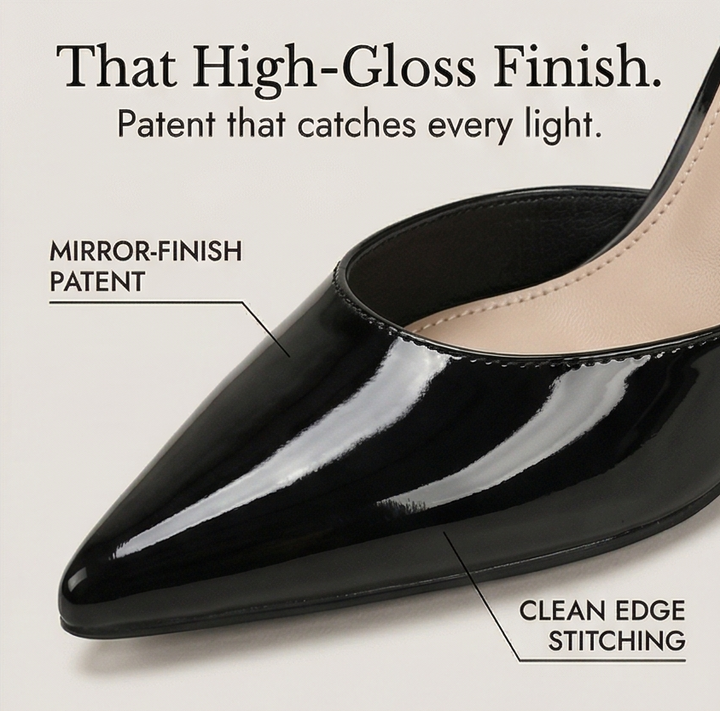 Amelise™ – Patent Pointed Toe Stiletto Heels