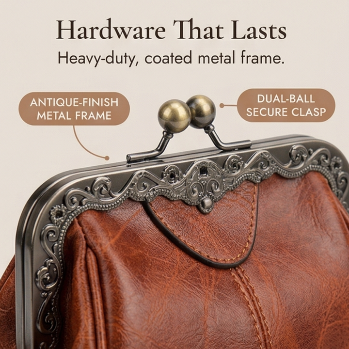 Bellora™ – Vintage Kiss Lock Handbag
