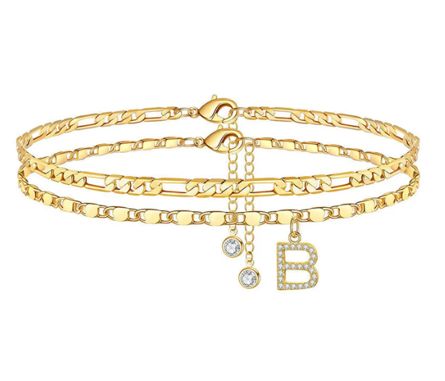 Letterly™ – Letter Layered Anklet