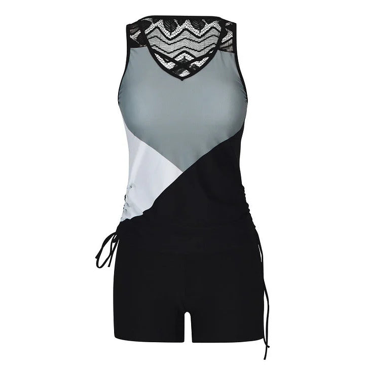 Marevia™ - Tankini Swimsuit Set with Adjustable Sides