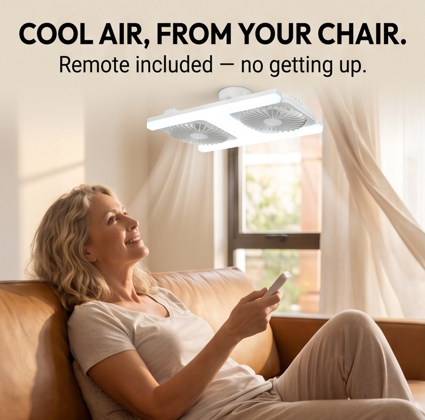 Breezo™ – Screw-In Ceiling Fan with LED Light