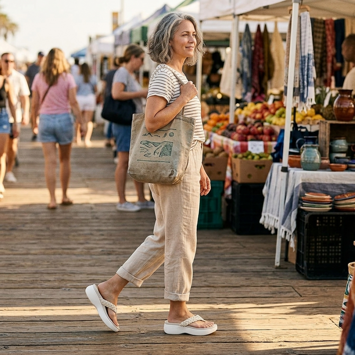 Soléna™ – Braided Platform Sandal for All Day Comfort