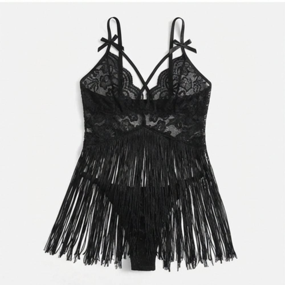 Inara™ – Lace Tassel Suspender Dress Set