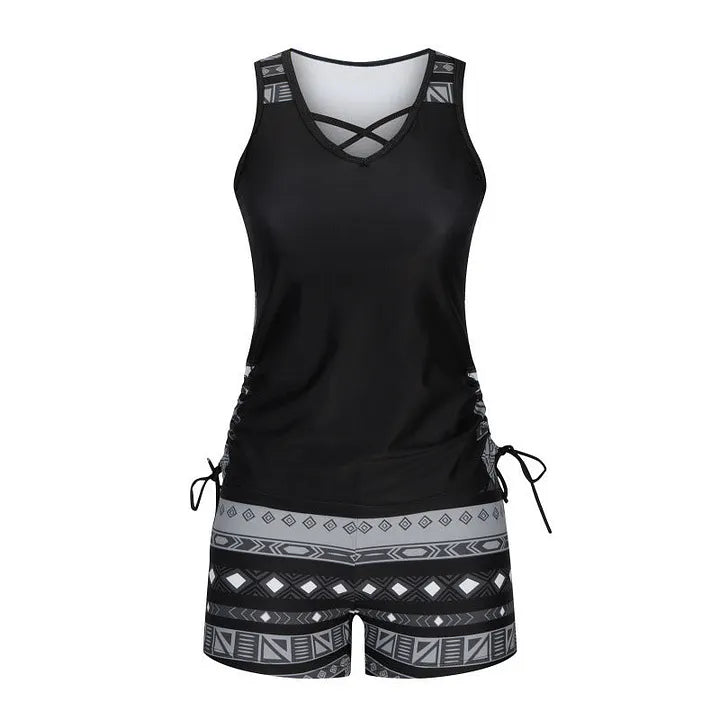 Marevia™ - Tankini Swimsuit Set with Adjustable Sides
