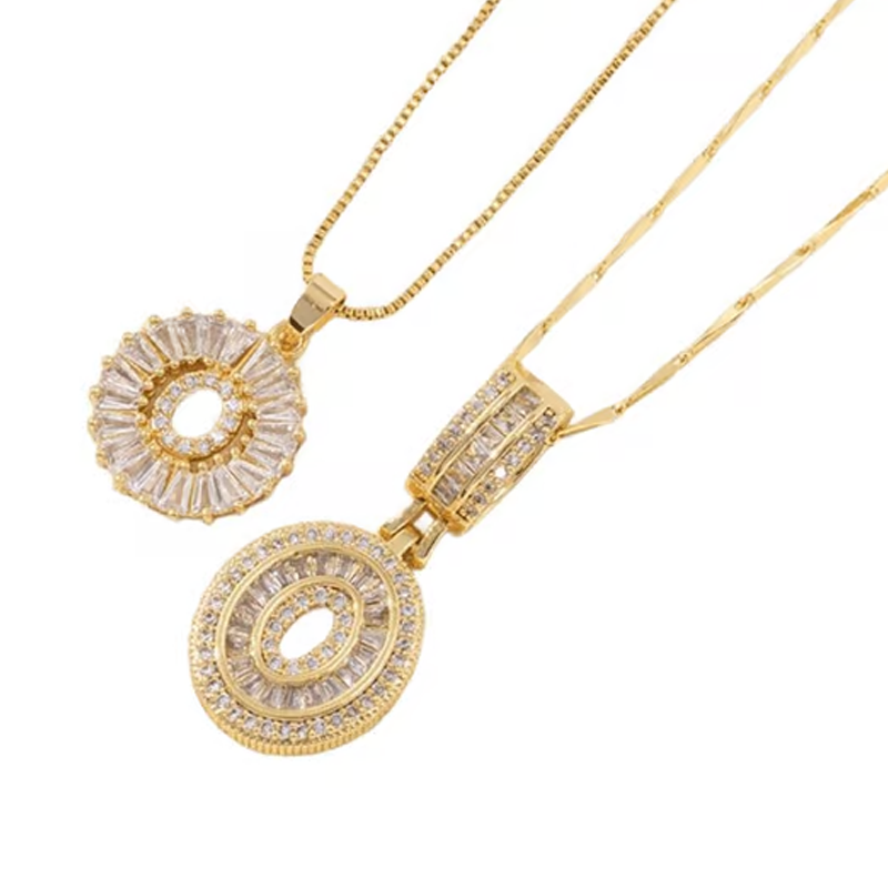 Luneria™ - Two-Piece Initial Pendant Necklace Set