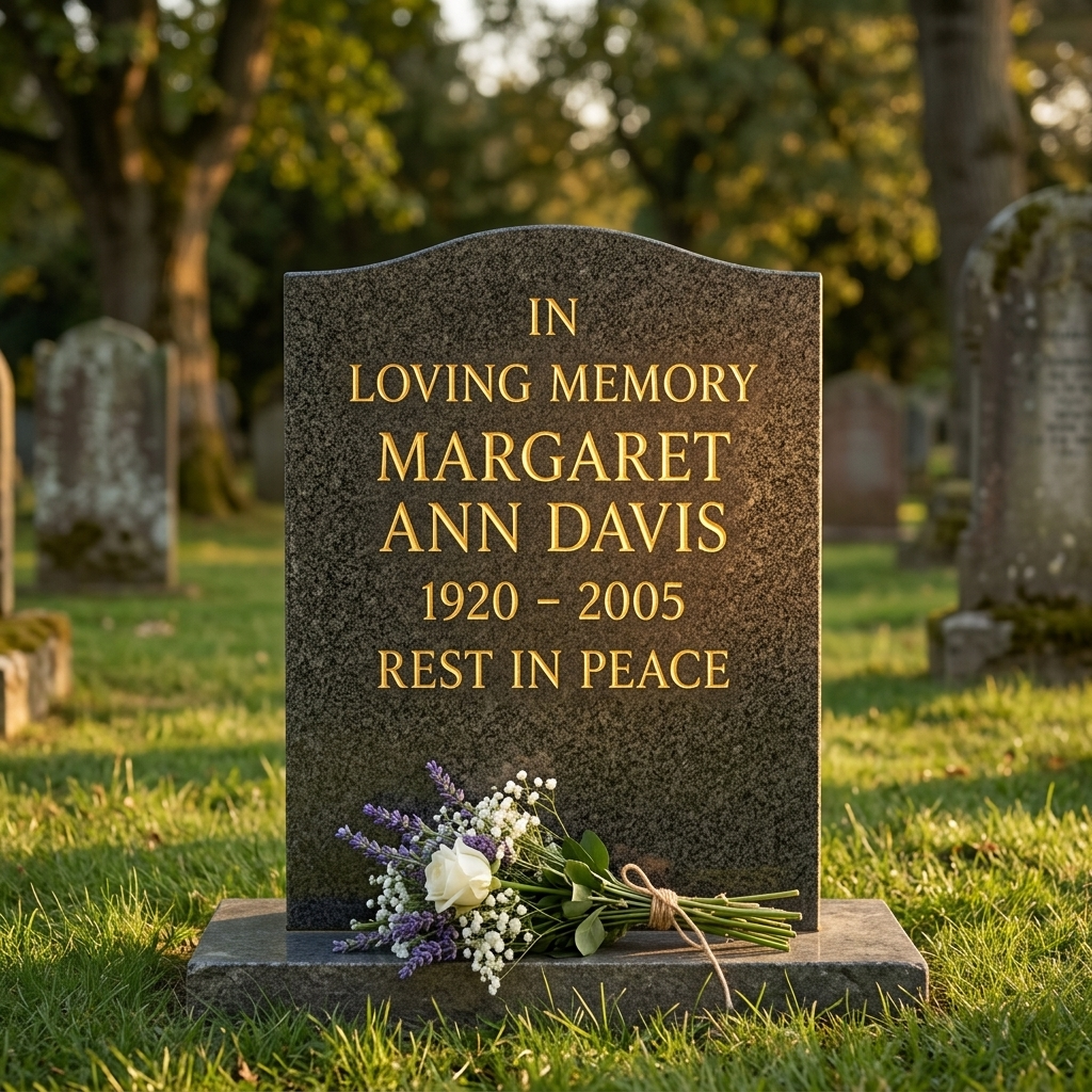 StoneTouch™ – Weatherproof Gold Marker for Headstones
