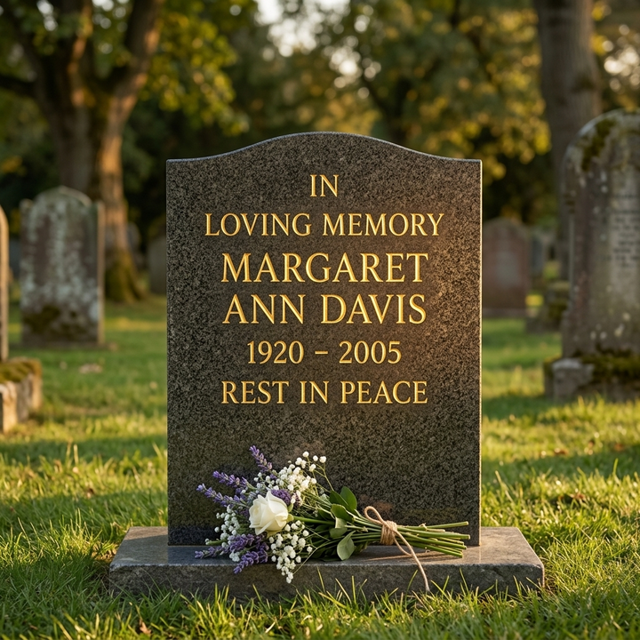 StoneTouch™ – Weatherproof Gold Marker for Headstones