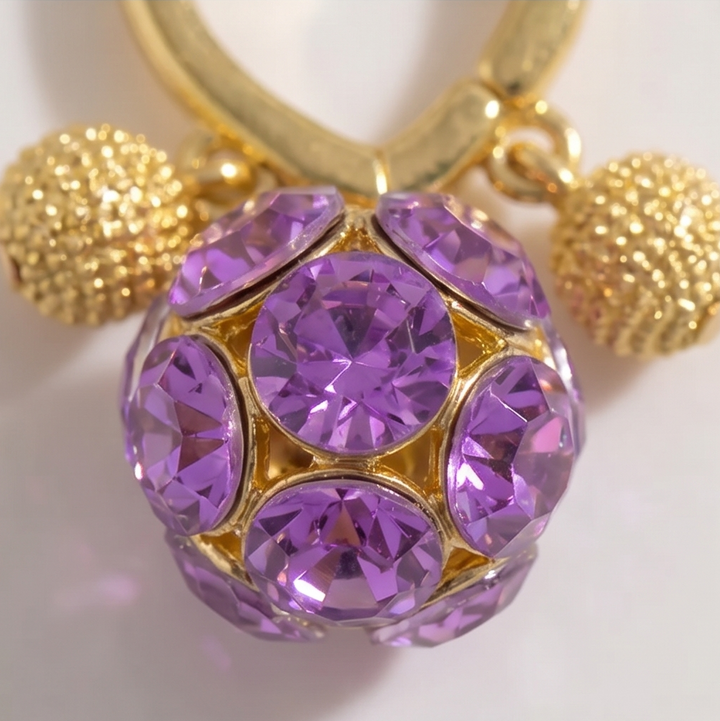 Violetta™ Romantic Amethyst Crystal Earrings for Her