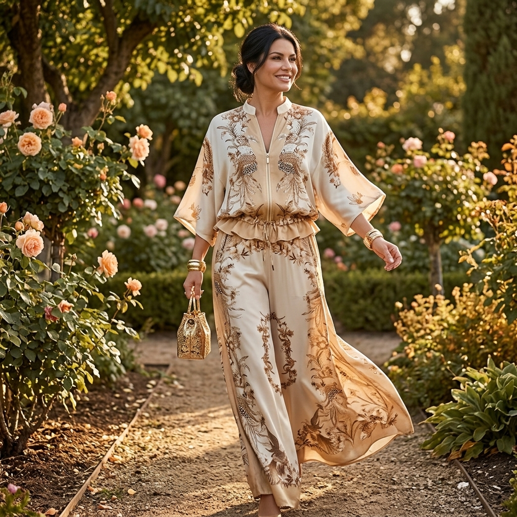 Vivara™ – Floral Kimono Zip Up Set