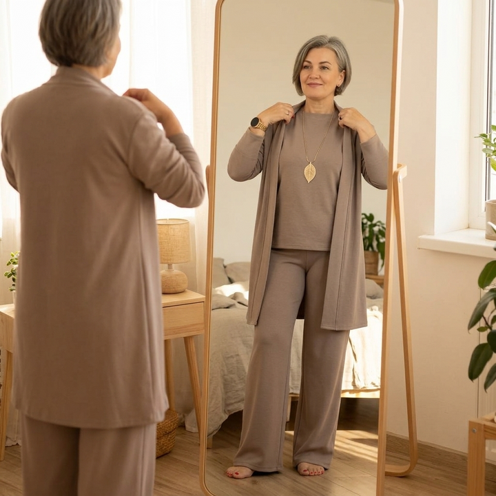 Vivara™ – Three Piece Matching Set with Longline Cardigan