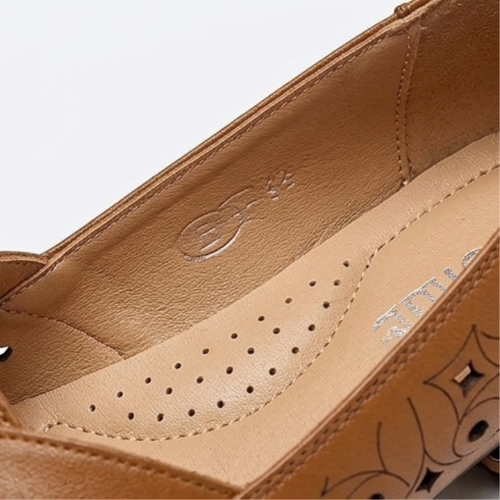 Lorella™ – Woven Cutout PU Slip-On Flat