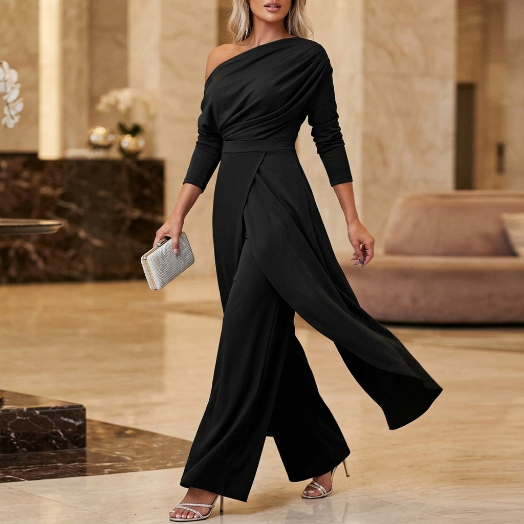 Sorenna™ – One Shoulder Wrap Jumpsuit