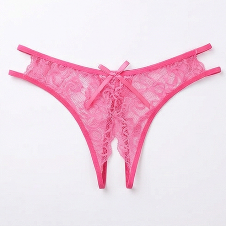 Velara™ – Floral Lace Open Crotch Thong